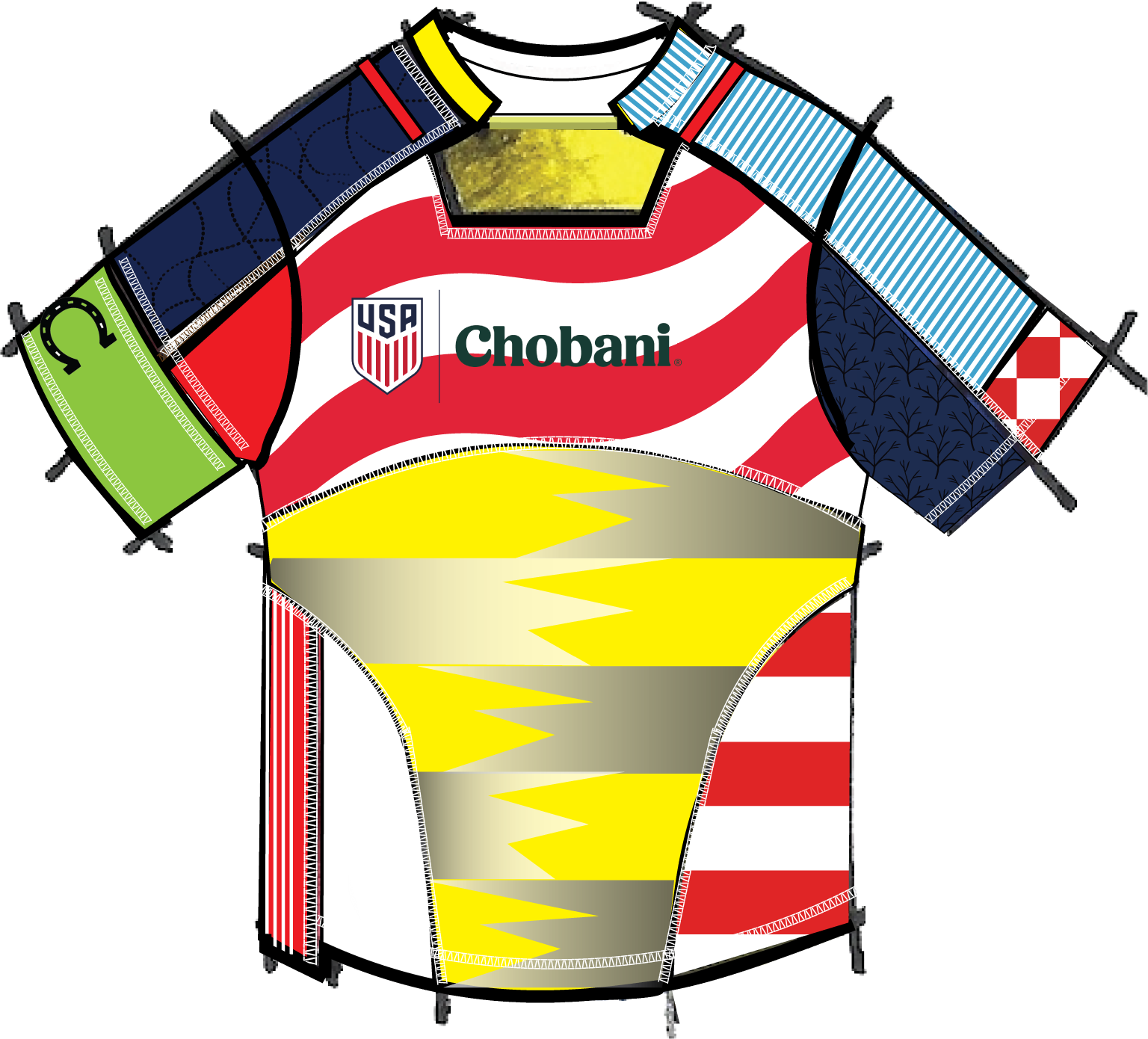 Chobani × USSF jersey front — Christian Pulisic