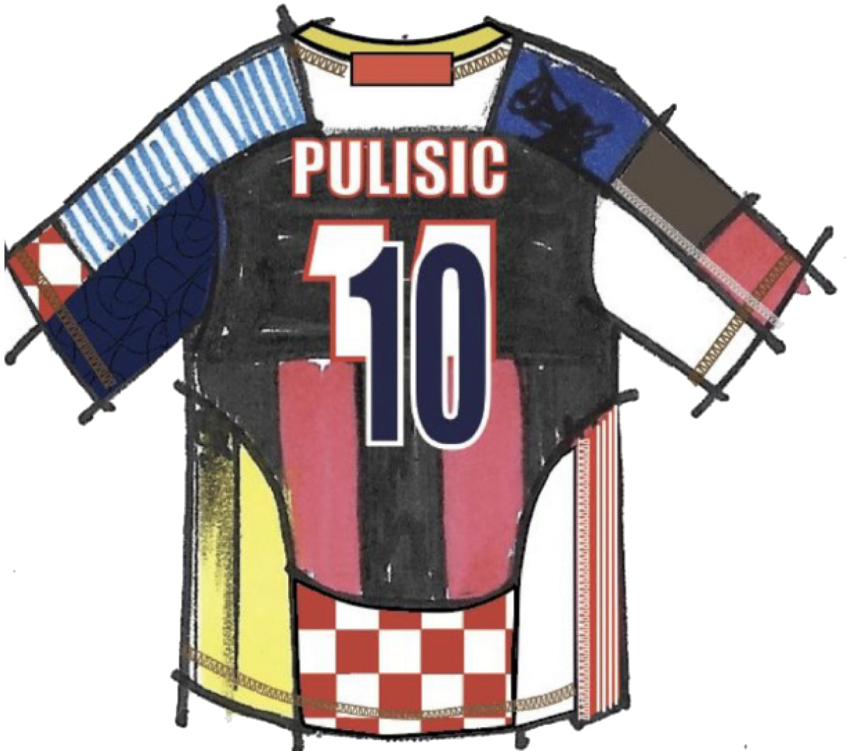 Pulisic name detail — jersey back